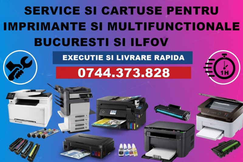 Reparatii si cartuse imprimante Sector 3 Dristor, Titan, Pallady, Vitan